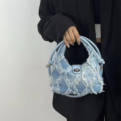 Torba jeansowa z efektem vintage – Modny dodatek do każdej stylizacji
