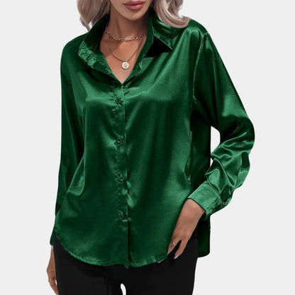 Elegancka Satynowa Koszula z Guzikami dla Komfortu i Stylu