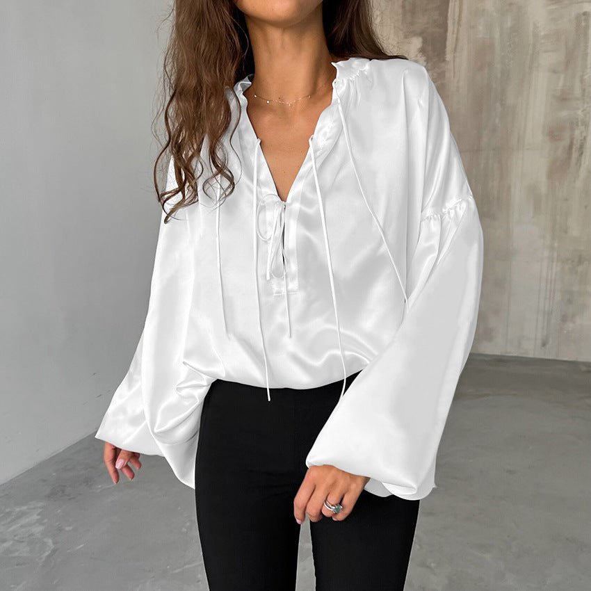 Luksusowy satynowy top dla niewymuszonej elegancji