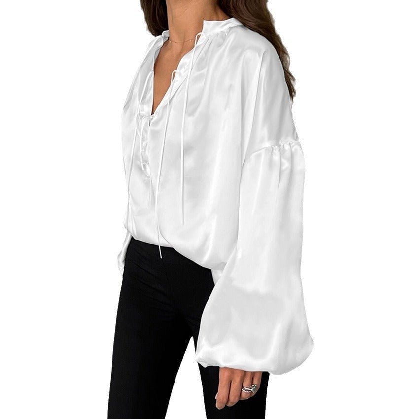 Luksusowy satynowy top dla niewymuszonej elegancji